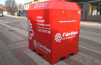 contenedor de ropa de Cáritas
